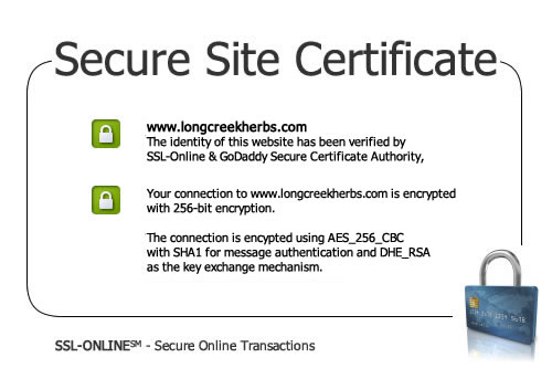 Long Creek Herbs - SSL Certificate Assurance
